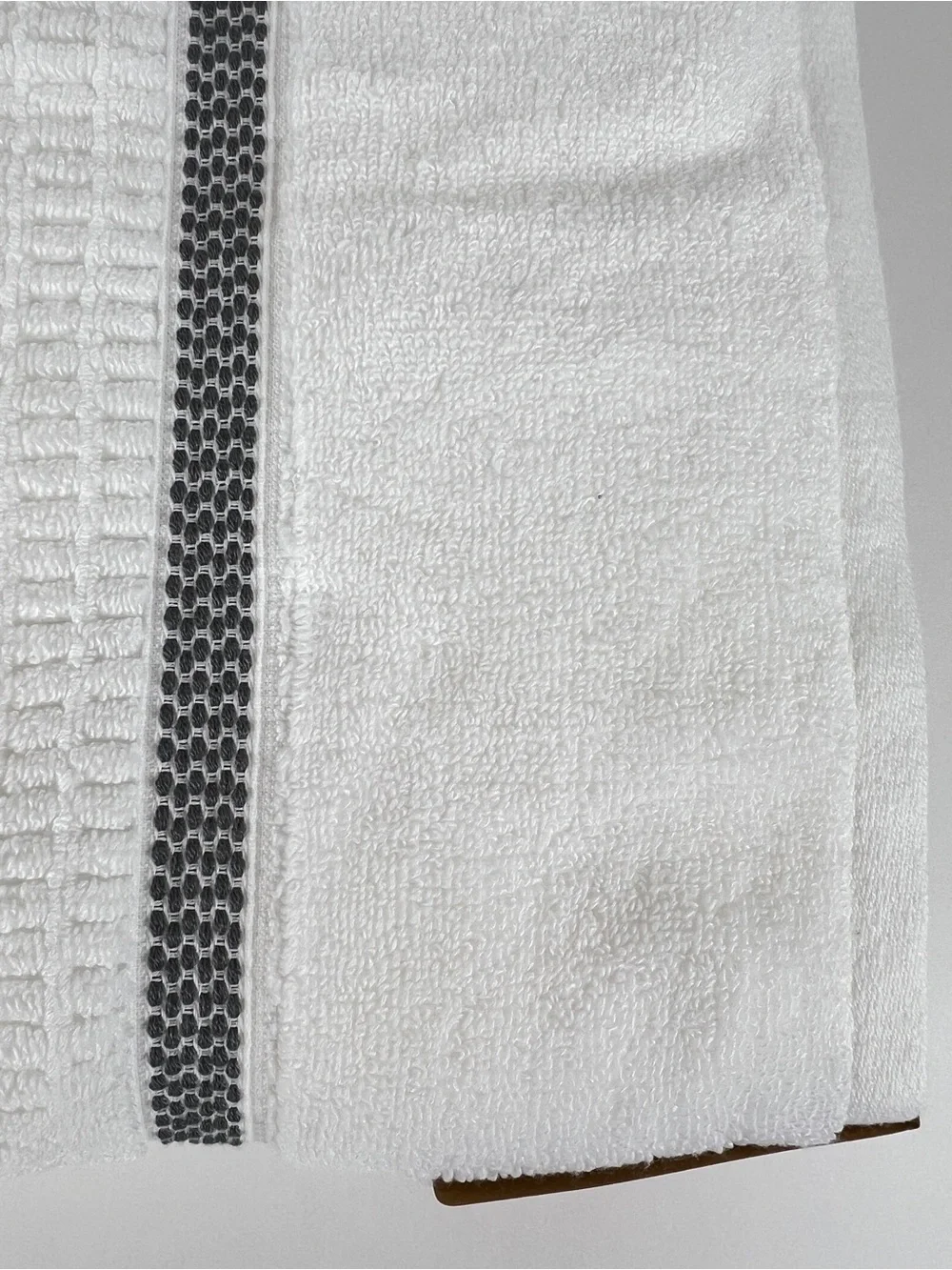 Common Thread Bamboo Eco Melange Bath Towel Set White Gray Soft Cotton 2 pc NEW